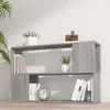 vidaXL Bücherregal Grau Sonoma 100x24x63 cm Holzwerkstoff Produktbild-Vorschau 2