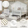 Kinderbett in Hausform 90 x 200 cm, weiß, mit zwei Produktbild-Vorschau 4
