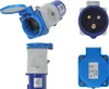 A collage of four different views of an electrical adapter. Náhled obrázku produktu
