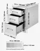 VEVOR 3 cassetti BBQ cassetti 36X51cm cassetto barbecue gas Anteprima dell’immagine prodotto 8
