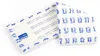 A white microfiber mop head with blue stitching and a blue label. Produktbild-Vorschau
