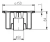 Sprchový odtok Kúpeľňový odtok Podlahový odtok 150 x 150 mm Náhľad obrázku produktu 2