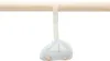 A plush toy car hanging from a wooden bar. Produktbild-Vorschau