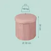 Relaxdays Hocker van fluweel, zitbankje met opbergruimte, Productafbeelding-voorbeeld 4