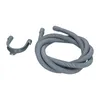 A gray drain hose and a gray hose holder are shown against a white background. Produktbild-Vorschau