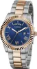 A close-up studio shot of a men's watch with a blue dial and a two-tone metal band. Produktbild-Vorschau