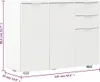 vidaXL Kredens biały wysoki połysk 107 x 35 x 76 cm Podgląd zdjęcia produktu 10