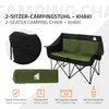 ECD Germany Campingstuhl faltbar für 2 Personen Khaki Produktbild-Vorschau 1