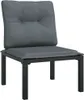 vidaXL 8-tlg. Garten-Lounge-Set Schwarz und Grau Poly Produktbild-Vorschau 5