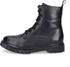 A black leather boot on a white background. Produktbild-Vorschau