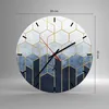 Wanduhr - Rund - Glasuhr - Abstraktion Figuren Geometrisch Produktbild-Vorschau 3