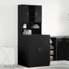 vidaXL Mobile lavatrice 2 pezzi effetto rovere nero Anteprima dell’immagine prodotto 2