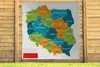 MuchoWow® Zahradní plakáty - Mapa Polska v jasných barvách Náhled obrázku produktu 3