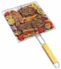 2 sztuki rusztu do grilla, 23x21 cm, z drewnianym uchwytem Podgląd zdjęcia produktu 6