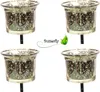 Windlicht Glas zum Stecken 10cm, 4 Stück, Farbe:silber Produktbild-Vorschau 1