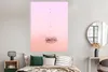 MuchoWow® Poster Tropfen fallen in rosa Wasser 120x160 cm - Produktbild-Vorschau 4