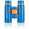 A pair of blue and orange binoculars is shown against a white background. Produktbild-Vorschau