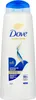 A white bottle of Dove shampoo with blue and yellow accents. Náhled obrázku produktu