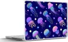 MuchoWow® Laptop Aufkleber Sticker Cover Quallen - Neon - Produktbild-Vorschau 1