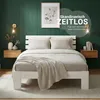 Homestyle4u drevená posteľ 120x200 s matracom a lamelovým Náhľad obrázku produktu 6
