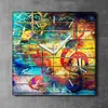 Coloray Uhr auf Leinwand 30x30 cm Wand Uhr Dekoration Produktbild-Vorschau 2