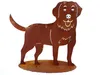Edelrost Hund Bernhardiner 60x60cm auf Platte Edelrost Produktbild-Vorschau 2