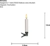 A single white LED candle with a green clip base and a flame-like light, shown with measurement indicators. Podgląd zdjęcia produktu