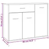 vidaXL Credenza grigio cemento 88x30x70 cm materiale a base Anteprima dell’immagine prodotto 19