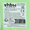 A close-up of a battery pack with a label showing product information and warnings. Produktbild-Vorschau