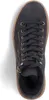A top-down view of a black sneaker with a brown sole. Produktbild-Vorschau