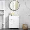 Mobile da bagno VASAGLE, mobile da bagno con 3 ampi Anteprima dell’immagine prodotto 5