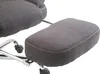 Close-up of a dark gray fabric footrest on a chair. Anteprima dell’immagine prodotto