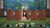 A screenshot from a video game showing characters from Demon Slayer behind doors, with game interface elements at the bottom. Produktbild-Vorschau