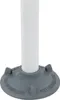 A close-up view of the base of a white support pole with a gray rubber foot. Podgląd zdjęcia produktu