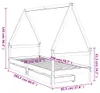 vidaXL Dětská postýlka se zásuvkami bílá 90x200 cm Masivní Náhled obrázku produktu 8