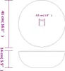 vidaXL Umyvadlo na desku bílo-modré kulaté Ø41x14 cm Náhled obrázku produktu 6