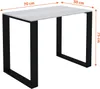 A product shot of a table with dimensions indicated. Produktbild-Vorschau