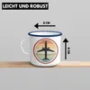 Trendation - Pilot Geschenk Emaille Tasse Flugzeug Fliegen Produktbild-Vorschau 3