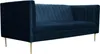 Zweisitzer Sofa Sofas Textil Navy Blau Stoff Wohnzimmer Produktbild-Vorschau 2