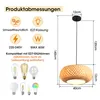 Suspension Parrot Uncle en bambou naturel et fer, hauteur Voir les images du produit 3