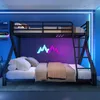 A bunk bed in a modern bedroom with LED lighting. Náhled obrázku produktu