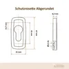 Premium Zylinder Schutzrosetten, Farbe:Braun RAL 8017, Produktbild-Vorschau 3