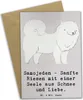 Mr. & Mrs. Panda spruchkarte Samojede Liebe - Grau Pastell Produktbild-Vorschau 1