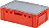 10 Stück Deckel für Eurokasten 60 x 40 cm E1 E2 E3 Grau Produktbild-Vorschau 3