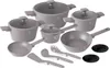 A set of gray cookware and utensils arranged on a white background. Náhled obrázku produktu