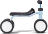 A light blue balance bike with a black seat and handlebars, shown from the side against a white background. Náhled obrázku produktu