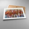 Gerahmtes Poster - Weißer Rahmen - Regenschirme Menschen Produktbild-Vorschau 3
