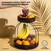 : Portafrutta a due piani eluno, con portabannane, cestino Anteprima dell’immagine prodotto 4