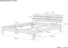 Weißes modernes Doppelbett 160x200 Bettgestell Holzbett Produktbild-Vorschau 4