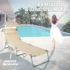 tectake® Chloé skládací lehátko 190 x 68 x 28 cm, s boční Náhled obrázku produktu 8